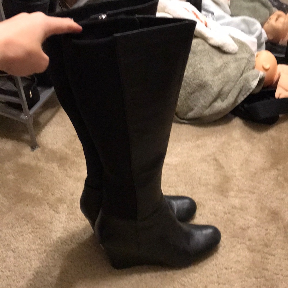 Michael Kors knee-high wedge boots